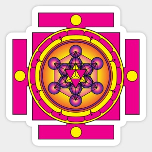 Metatron's Cube Merkaba Mandala Sticker